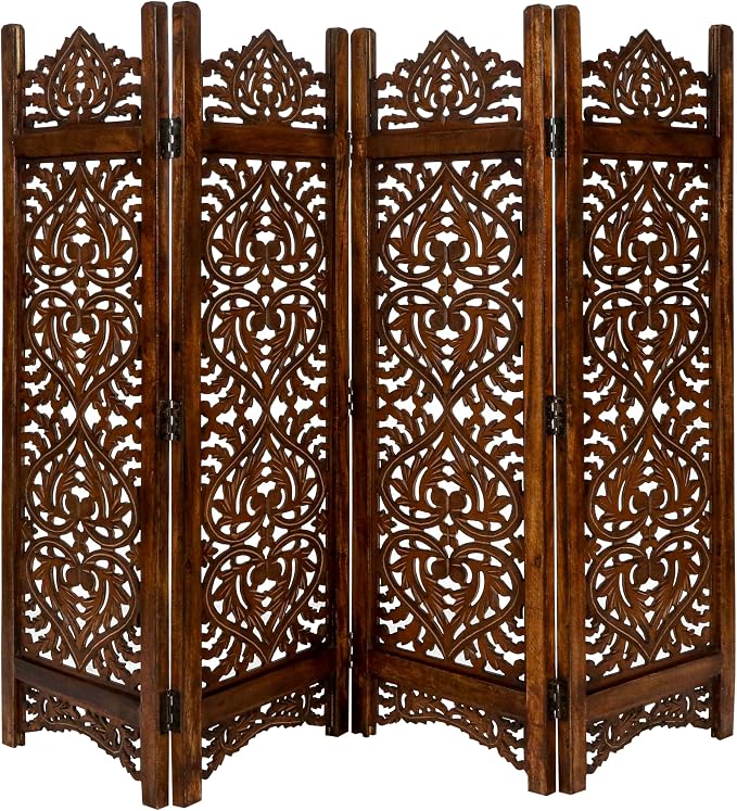 Lightnpro 4-Panel Wood-Heart Room Divider 64" × 48" - Image 5