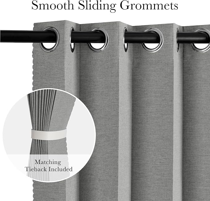 RYB HOME Accordion Style Room Divider Curtains 100% Blackout | Curtain - Image 3