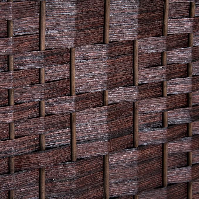 HOMCOM Room Divider 3-Panel, 6FT-Tall Folding Privacy Screen, Hand-Woven Design - Image 9