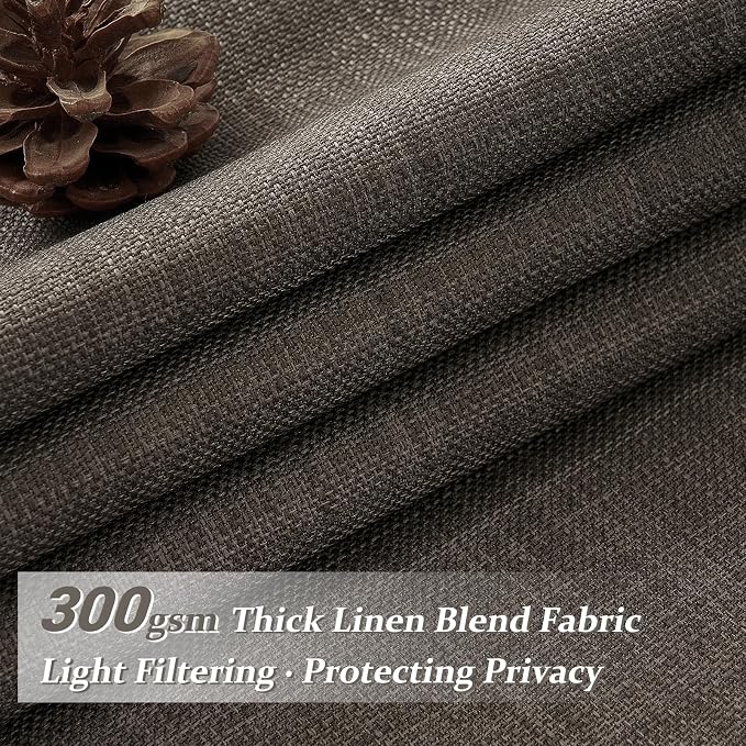 Extra Long 108 Inch Blackout Living Room Curtains 2 Panels Set, Memory Trained - Image 2