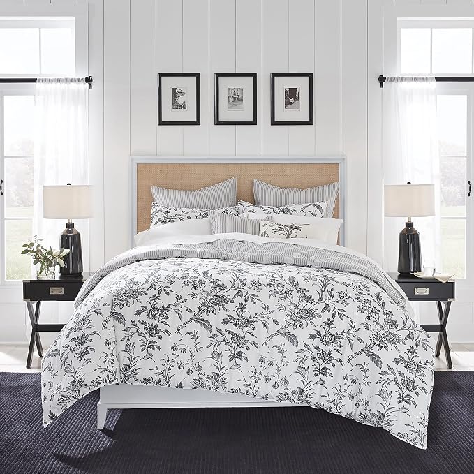 Laura Ashley - King Comforter Set, Reversible Cotton Bedding, Includes Matching by Unknown