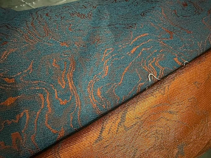 OctoRose 3 Side Zipper Upholstery Thick Jacquard-Blue Rust Mixeed, Twin SizeFuton Cover Sofa DayBed Mattress Slipcover (Jacquard-Blue, Twin Size)