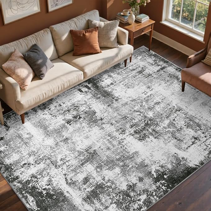 4x6 Ft Area Rugs for Living Room, Soft Non-Slip Washable Rugs Modern Abstract - Image 2