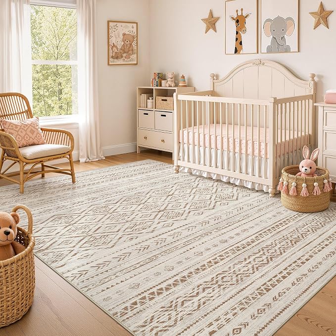 Nakagishi Area Rug Living Room Rugs: 9x12 Large Soft Machine Washable Boho - Image 7