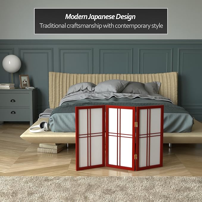 2 ft. Short Desktop Double Cross Shoji Screen - Image 3