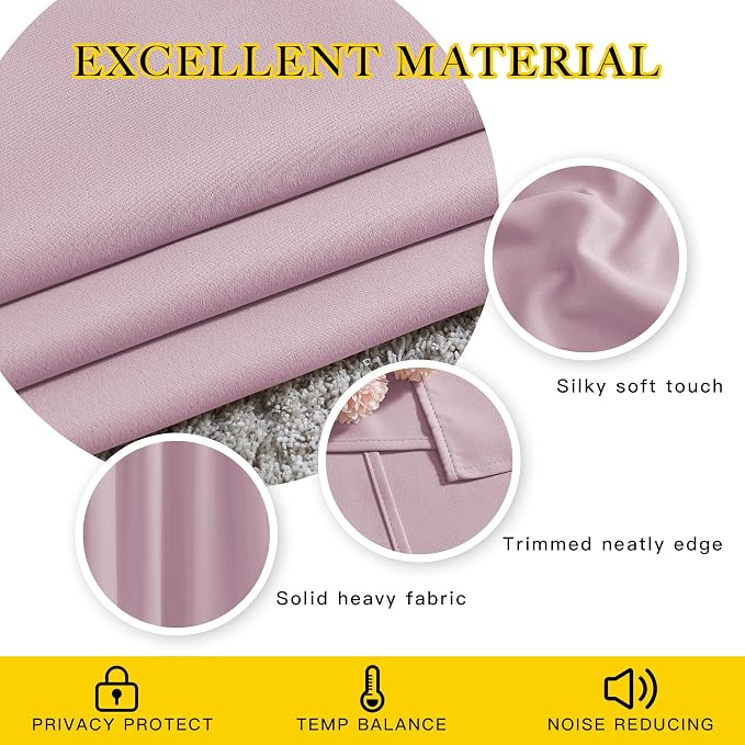 NICETOWN Room Darkening 102 inch Curtains - Image 4