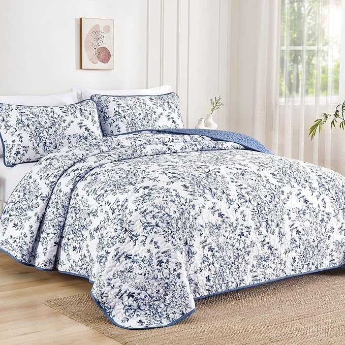 WONGS BEDDING Full Quilt Bedding Set, Polyester Coverlet, Breathable All-Season - Image 2