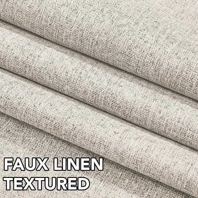 Deconovo Faux Linen 100% Blackout Curtains - Image 7