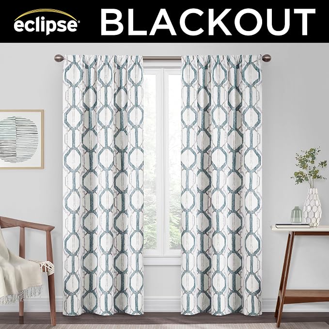 Eclipse Kendall Modern Blackout Thermal Rod Pocket Window Curtain, Insulating & - Image 2