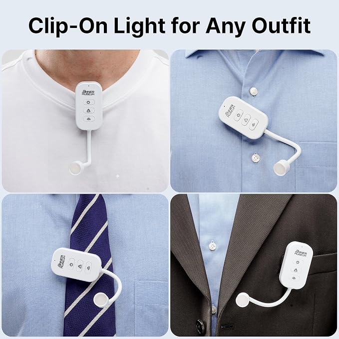 Clip-On Light for Clothes with Portable Case – Book Light, USB Rechargeable LED - Image 6