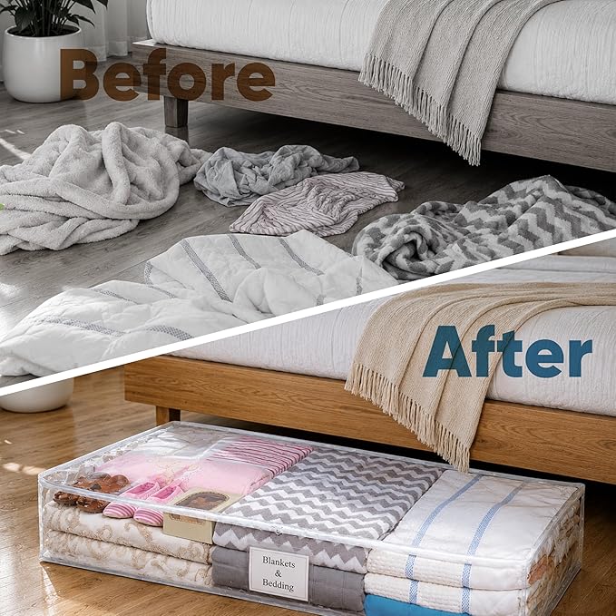 Masirs Clear Underbed Storage Bag, Durable Vinyl Material to Shield Your - Image 7