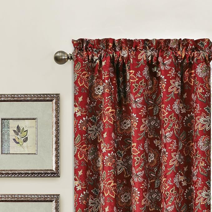 Waverly Navarra Crimson Window Panel - Image 2