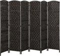 HOMCOM Room Divider 6-Panel, 6FT-Tall Folding Privacy Screen, Coffee | by HOMCOM