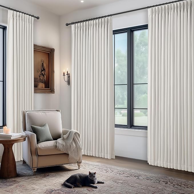 Blackout Memory Trained Pinch Pleated Bedroom Curtains 94 Inches Long - Image 8