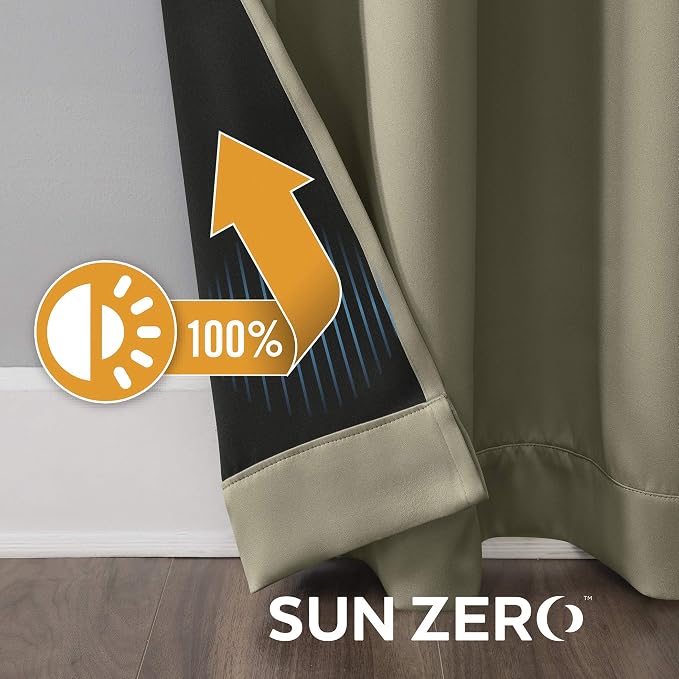 Sun Zero Nordic 2-pack Theater Grade Extreme 100% Blackout Grommet Curtain - Image 5