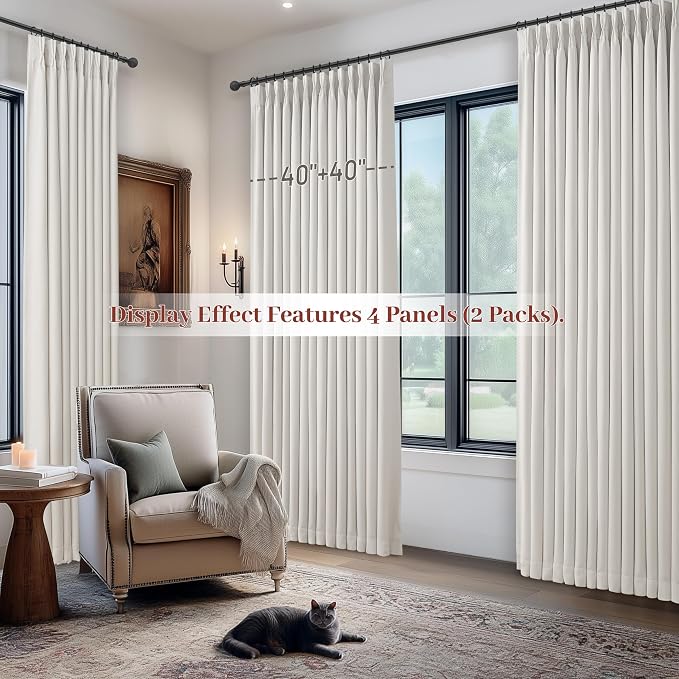 Pinch Pleat Extra Long High Ceiling 120 Inch Curtains - Image 8
