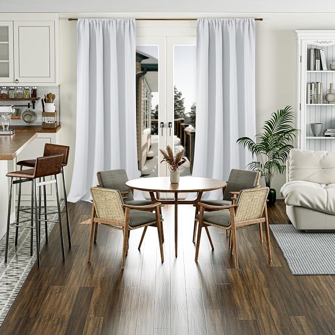 BGment Greyish White Blackout Curtains - Image 2