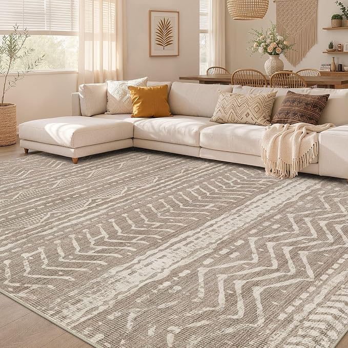 Nakagishi Area Rug Living Room Rugs: 11x14 Large Soft Machine Washable Boho by NakagishiAreaRug