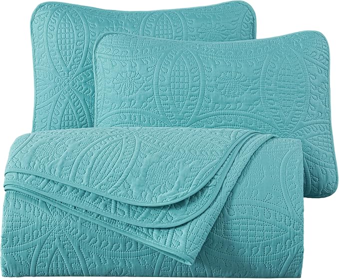 Chezmoi Collection Austin 3-piece Oversized Bedspread Coverlet Set | Oversized - Image 9