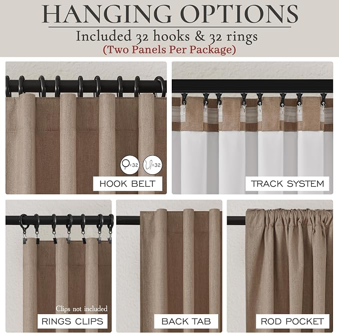 Extra Long Custom 105 Inch Curtains, 100% Blackout Curtains - Image 5