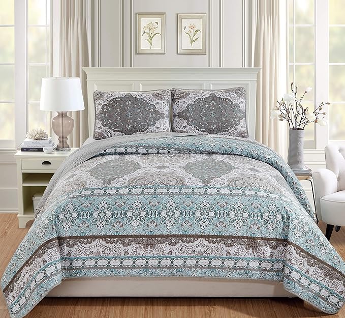 Fancy Linen 3pc Quilted Coverlet Bedspread Set New by Fancy+Linen