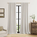 108 Inch Long Light Beige 100% Blackout Curtains by Guken