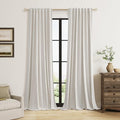 Light Beige 100% Blackout Curtains 102 Inch Length 2 Panels Set by Guken