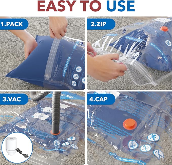 Vacuum Seal Bags for Clothing Travel & Home Storage, travel vacuum bags - Image 4