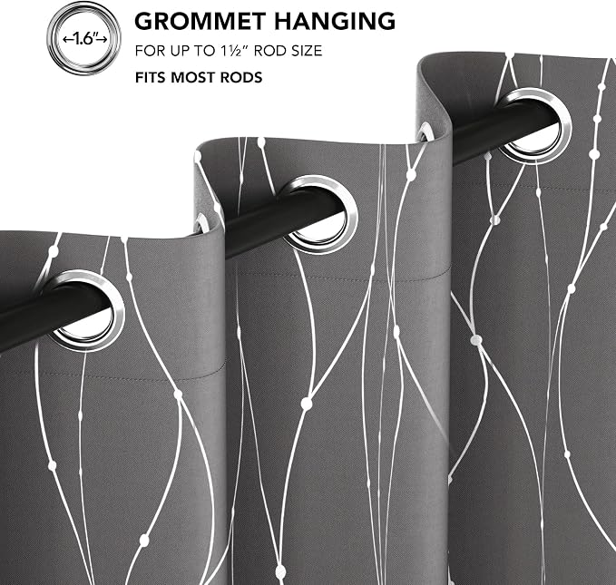 Deconovo Living Room Curtains 84 Inches Long, Thermal Insulated, Room Darkening - Image 8