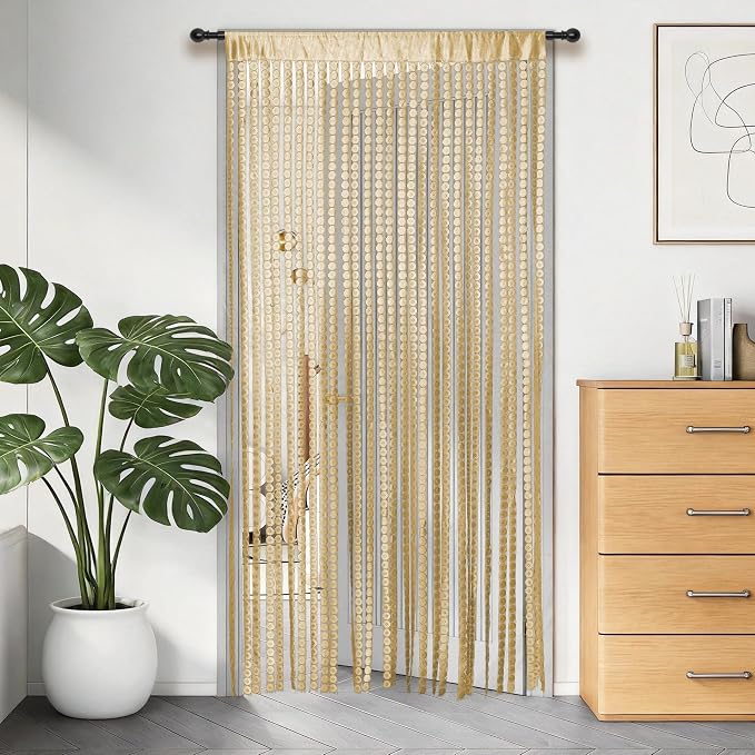 Vintage Copper Coin Pattern Door Curtain - Image 4