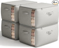 4 Pack Canvas Comforter Storage Bags by Vailando