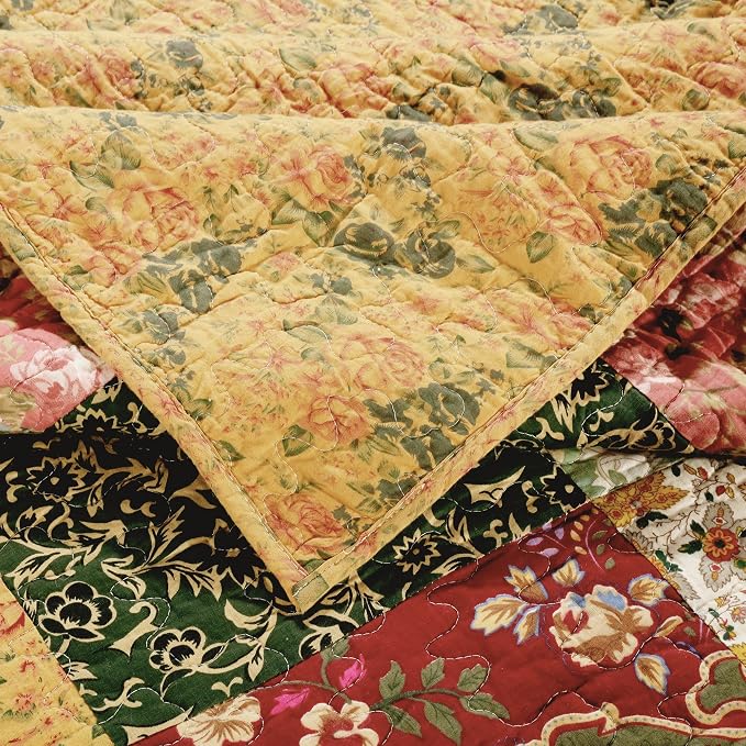 Greenland Home Antique Chic Quilted Patchwork Throw - Image 7