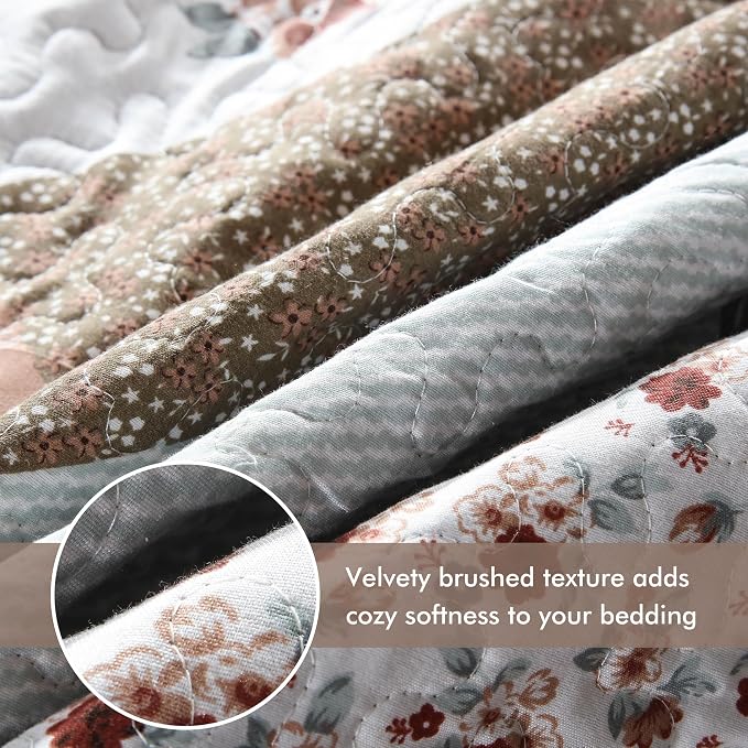Etwel Lightweight Patchwork King Size Quilt Set - Image 3