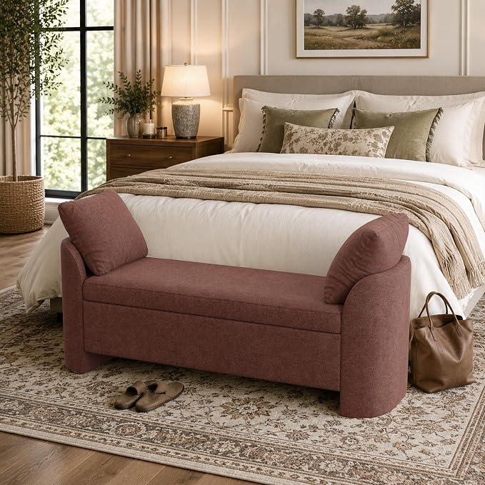 Usaint 58.3" Upholstered Storage Ottoman Bench by Usaint