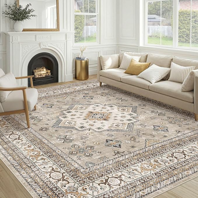 cotiled 9x9 Area Rug for Living Room, Traditional, Dining Room, and Home Office by COTILED