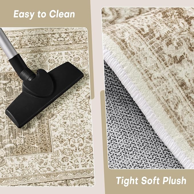 Macgace Washable Vintage Area Rug - Image 5