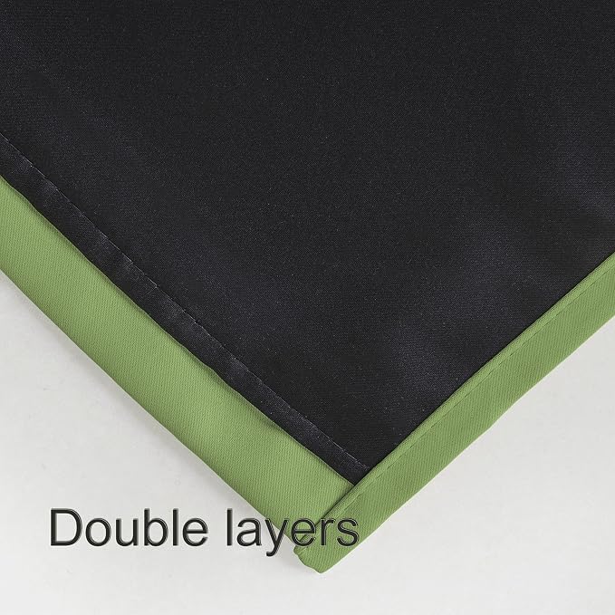 100% Blackout Curtains 40 x 63 Inch/Light Green Curtains 2 Panels - Image 5