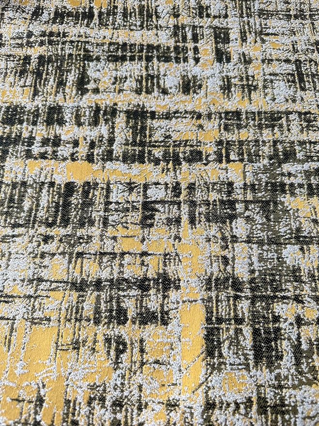 OctoRose 3 Side Zipper Upholstery Thick Linen Tweed Yellow, Twin SizeFuton Cover Sofa DayBed Mattress Slipcover (Tweed-Yellow, Twin Size)