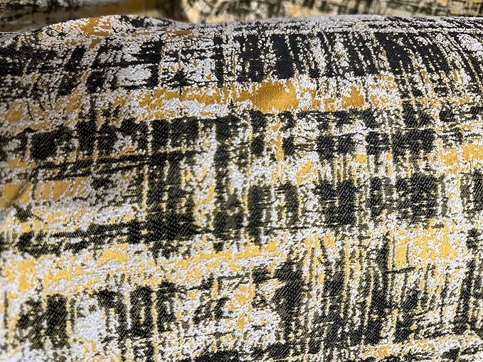 OctoRose 3 Side Zipper Upholstery Thick Linen Tweed Yellow, Twin SizeFuton Cover Sofa DayBed Mattress Slipcover (Tweed-Yellow, Twin Size)