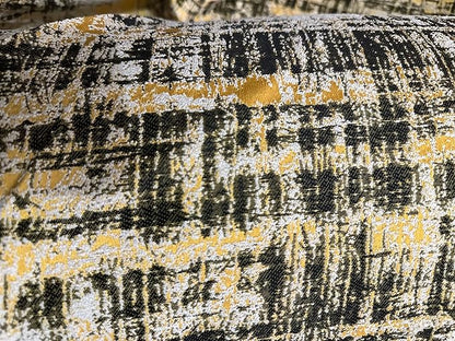 OctoRose 3 Side Zipper Upholstery Thick Linen Tweed Yellow, Twin SizeFuton Cover Sofa DayBed Mattress Slipcover (Tweed-Yellow, Twin Size)