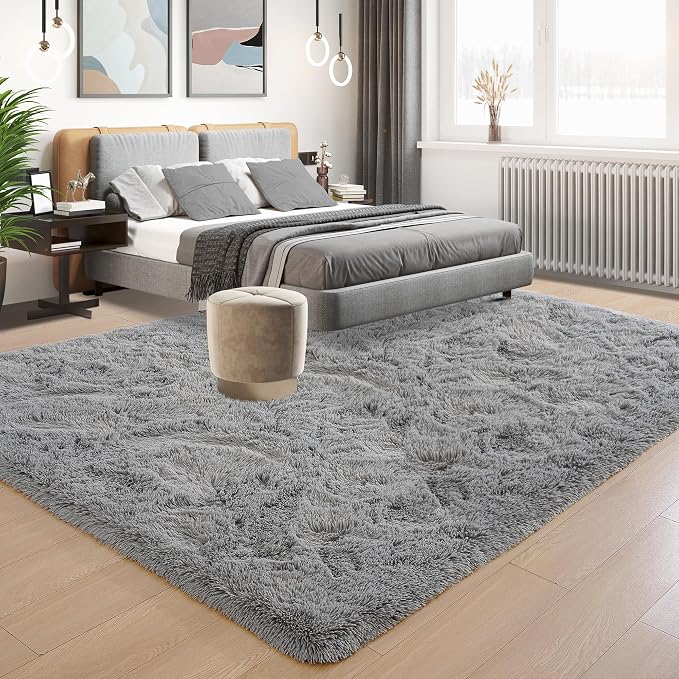 Area Rugs 9x12 for Living Room, Super Soft Fluffy Rugs for Bedroom, Modern - Image 3