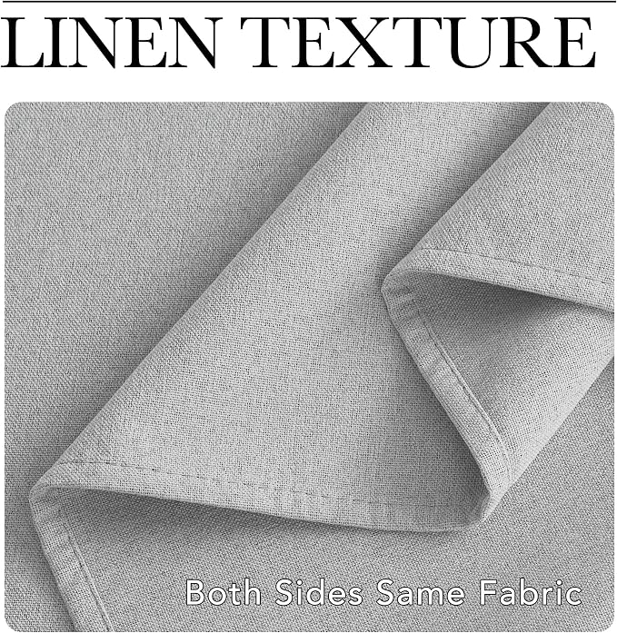 NICETOWN 100% Blackout Linen Curtains - Image 4