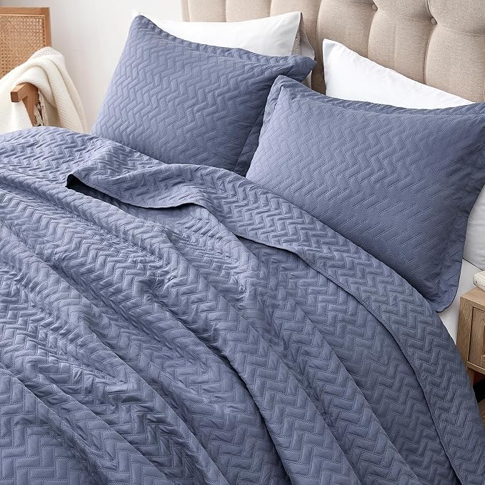 Hansleep Greyish Blue Quilt King Size - Image 3