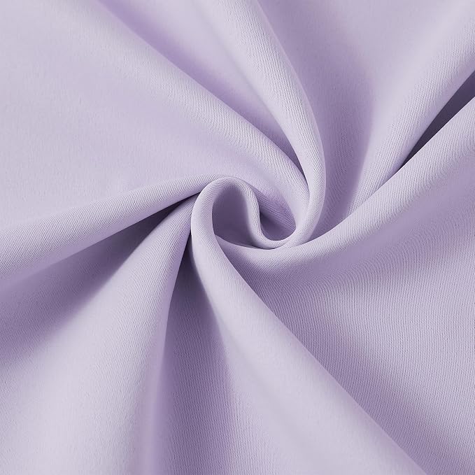 Pinch Pleats Lilac Curtains 92 Inches Long, Home Fashion Microfiber Thermal - Image 7