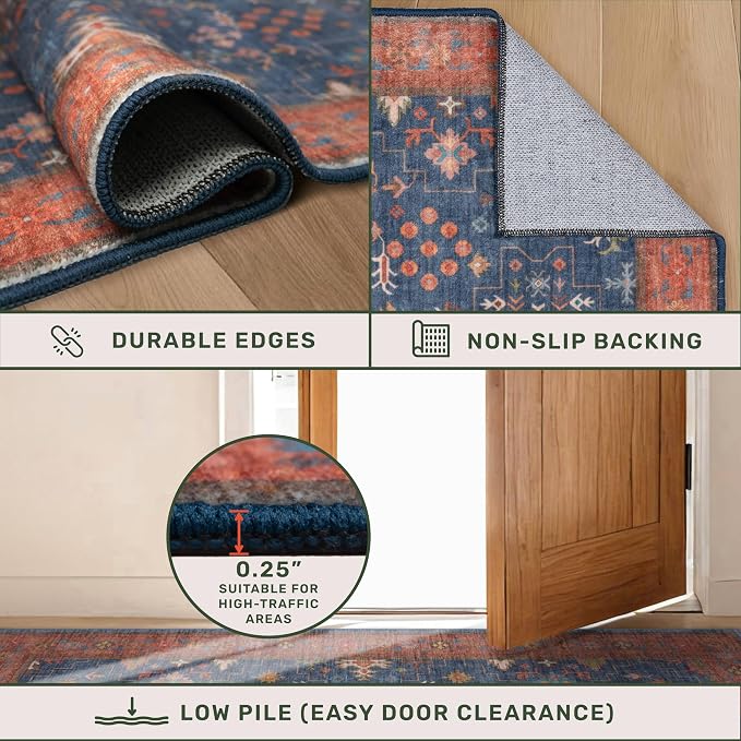 Washable 2x4 Entry Rug Front Door Indoor, Farmhouse Small Area Rugs - Image 5