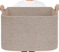 Goodpick 105L Extra Large Woven Rope Blanket Basket, Clothes & Pillows by Goodpick