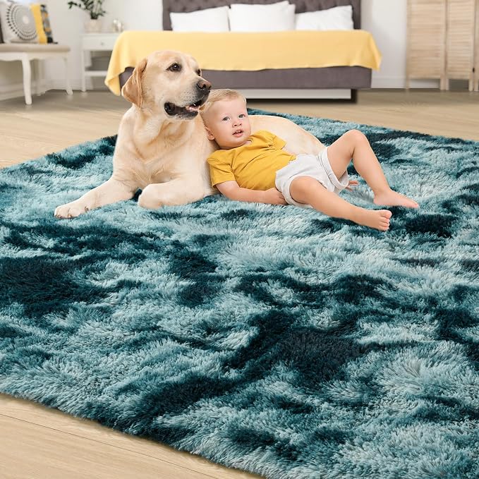 Fluffy Large Rugs for Living Room, Area Rug 6x9 Soft Carpet for Bedroom - Image 4
