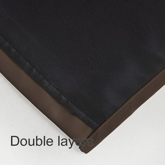 100% Blackout Curtains 52 x 72 Inch/Chocolate Brown Curtains 2 Panels - Image 7