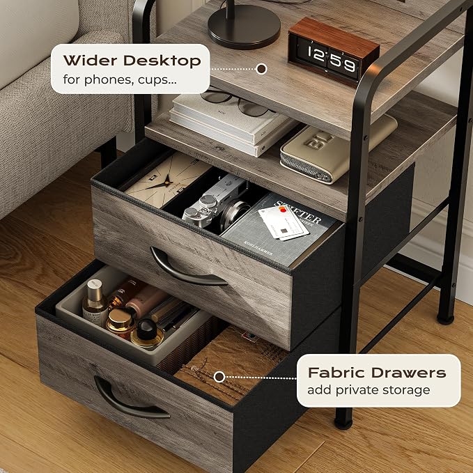 Huuger Nightstands Set of 2, Night Stand - Image 8