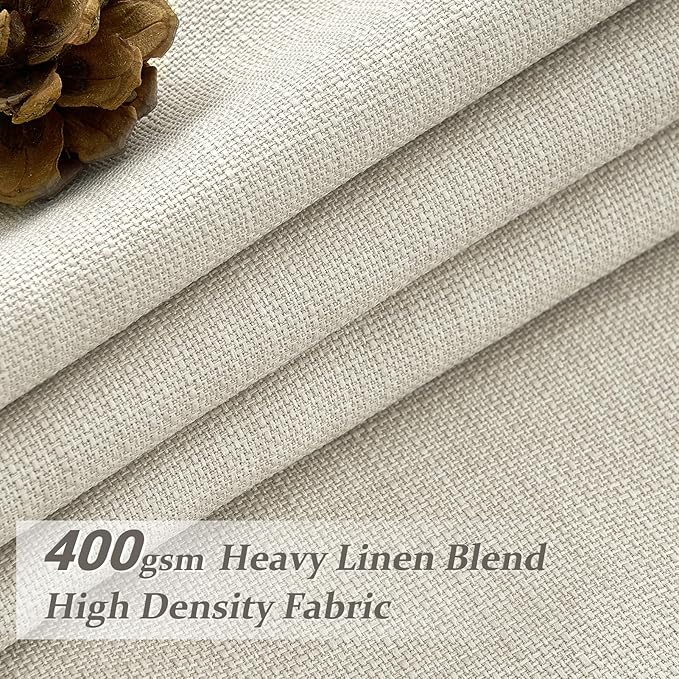 Pinch Pleated Cream Blackout Curtains 84 Inches Long - Image 2